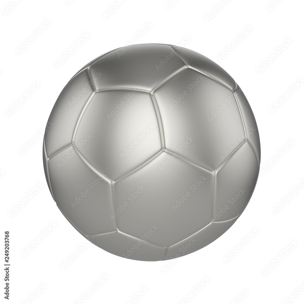 Soccer ball realistic 3d raster illustration. Isolated football ball on white background. International sports competition. Soccer ball realistic 3d raster illustration. Isolated football ball on white background. International sports competition.