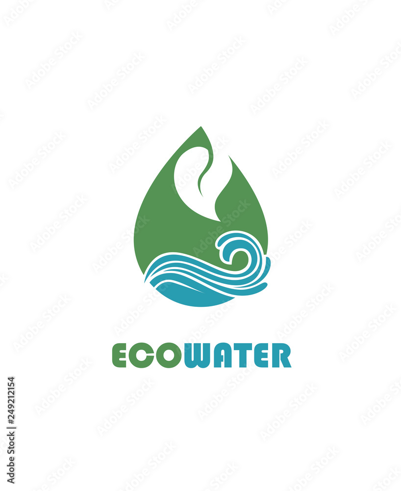 leaf with water drop icon isolated on white background leaf with water drop icon isolated on white background