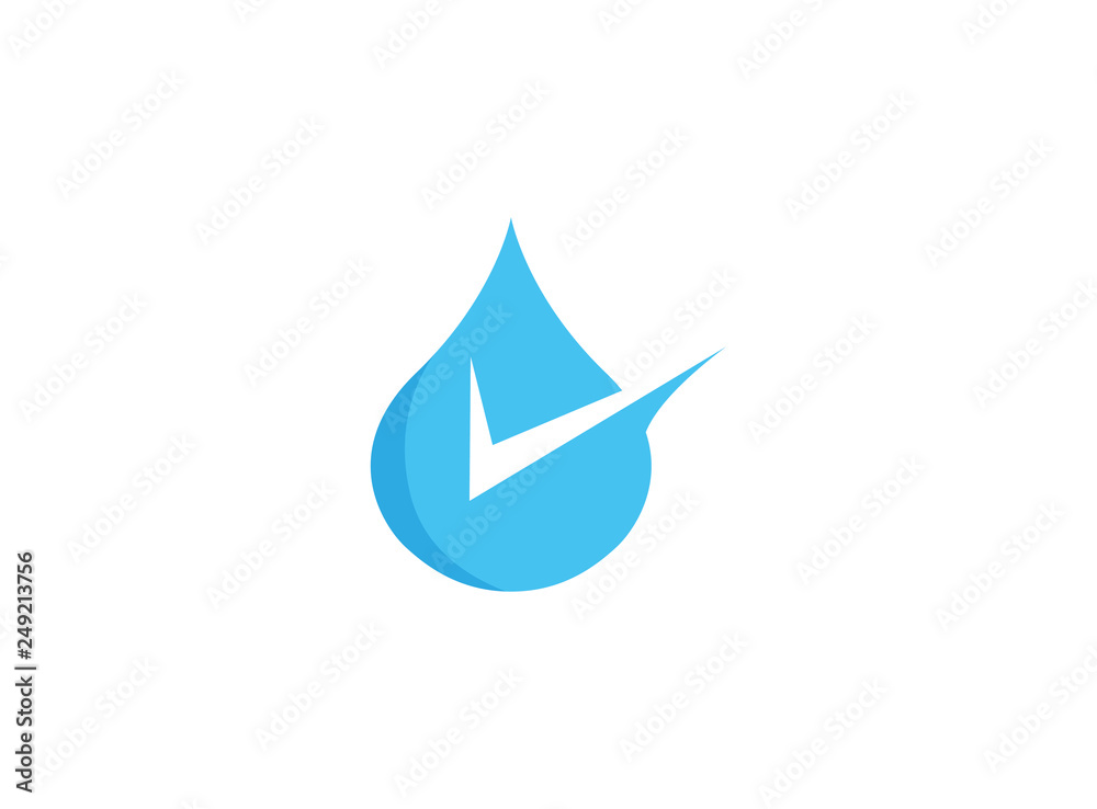 A drop of water falls into the lake for logo design A drop of water falls into the lake for logo design
