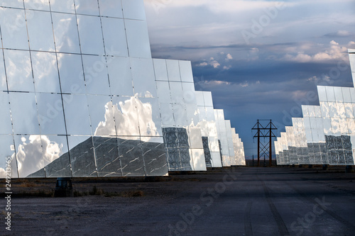 Solar Power Plant and Transmission Lines photo