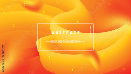 Abstract wave flow background with mixing yellow and orange, can use for posters, template, mobile screen wallpaper, web banner, backdrop and others.