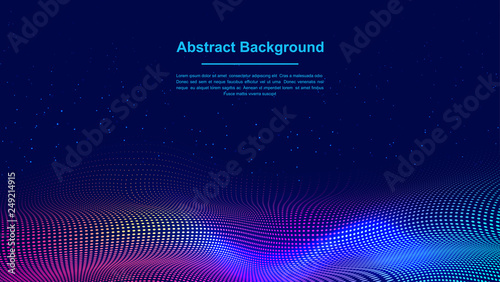 Dynamic abstract liquid flow particles background. Abstract particles background. Eps10 Vector background.