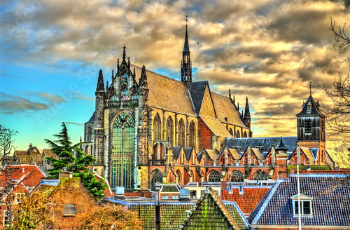 Hooglandse Kerk, a Gothic church in Leiden, the Netherlands