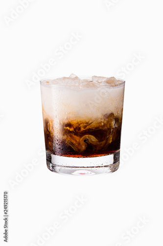 Refreshing White Russian Cocktail on White photo