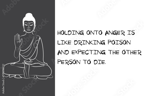 Wallpaper Mural Buddha black and white drawing sketch. Quotes buddhism Torontodigital.ca