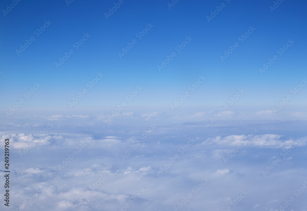 Beautiful Above clouds from an airplane