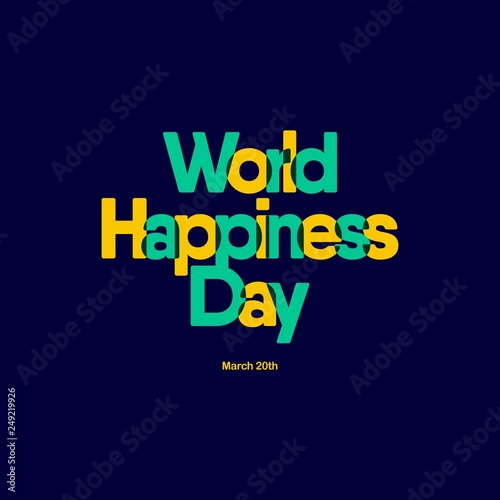 World Happiness Day Vector Template Design Illustration