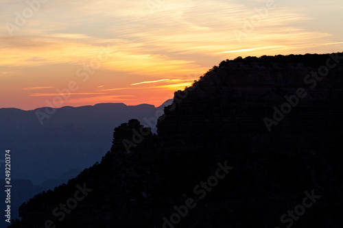 Sunrise over the Grand Canyon  Grand Canyon National Park  Arizona  USA