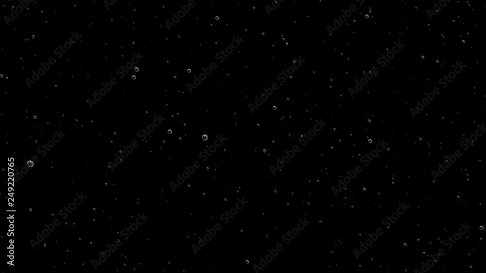 Bubbles float to the camera. Bubbles float to the camera.