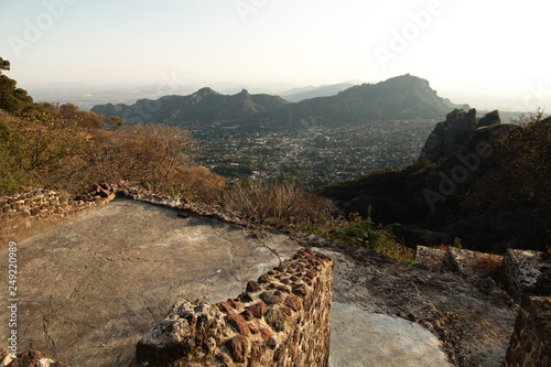 Panoramic view form Tepozteco mountain, Tepoztlan, Morelos, Mexico. photo