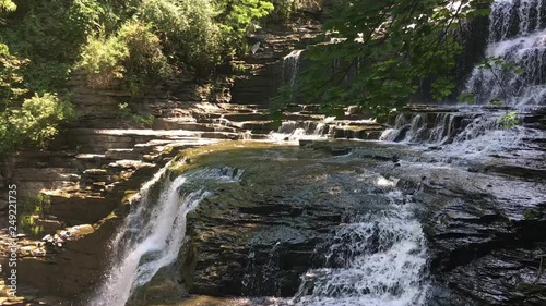 Cascadilla Falls in the Finger Lakes Region in Ithaca, New York. photo