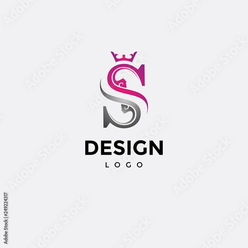 Vector logo design, beauty and initials s