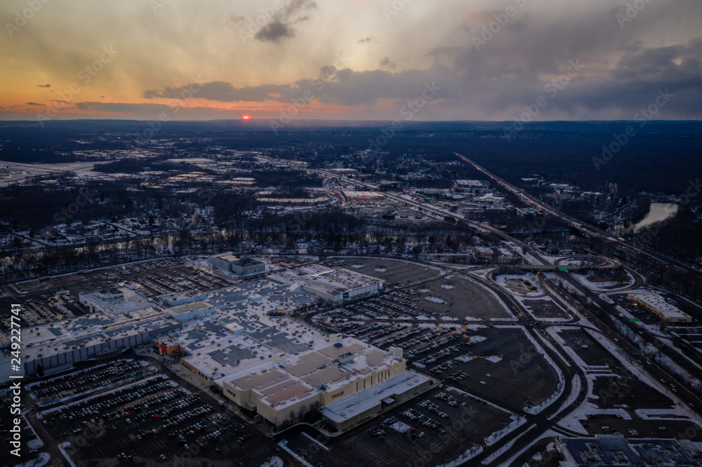 Aerial of Highway Traffic 