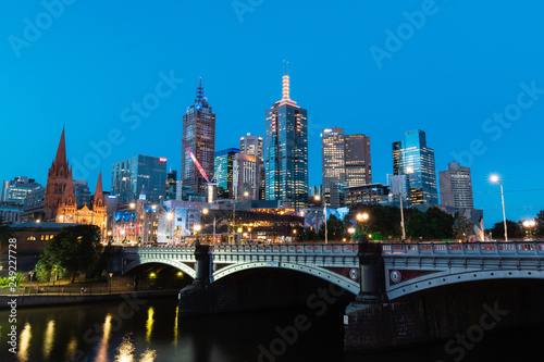 Melbourne night skyline
