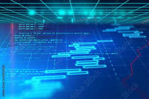 Programming code abstract technology background of software developer and Computer script