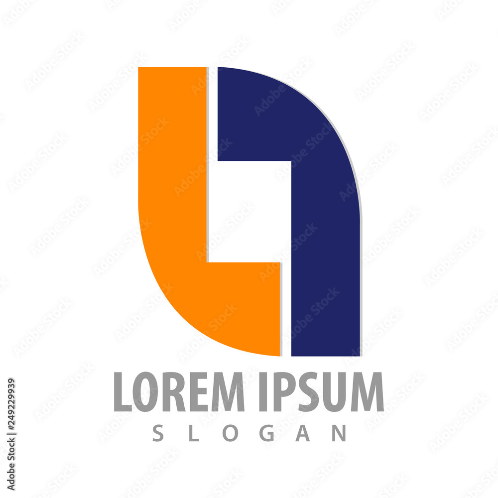 Rounded square logo concept design. Symbol graphic template element vector Rounded square logo concept design. Symbol graphic template element vector