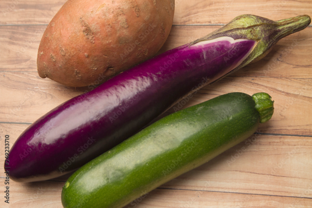 Vegetables - Sweet Potato, Eggplant, Zucchini Vegetables - Sweet Potato, Eggplant, Zucchini