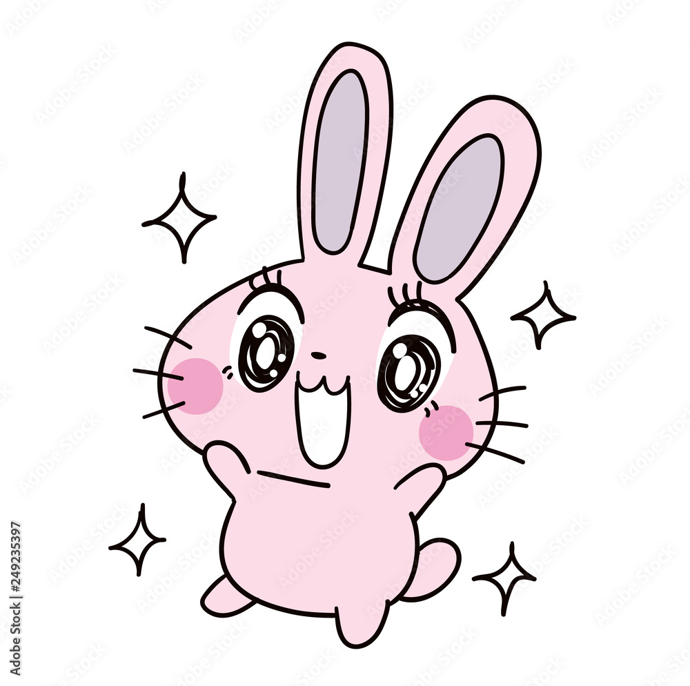 かわいい 女の子 うさぎのキャラクター Stock ベクター Adobe Stock