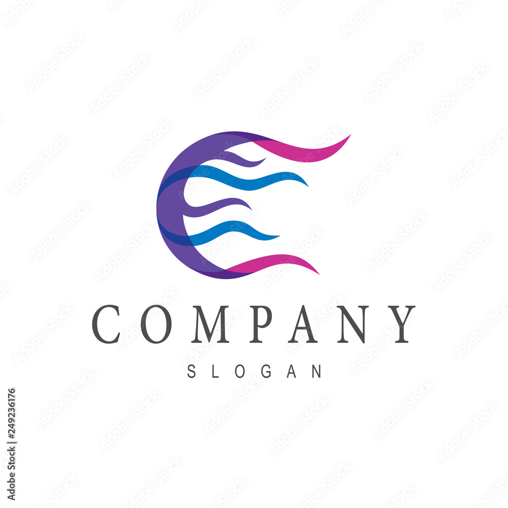 water flow letter c logo water flow letter c logo