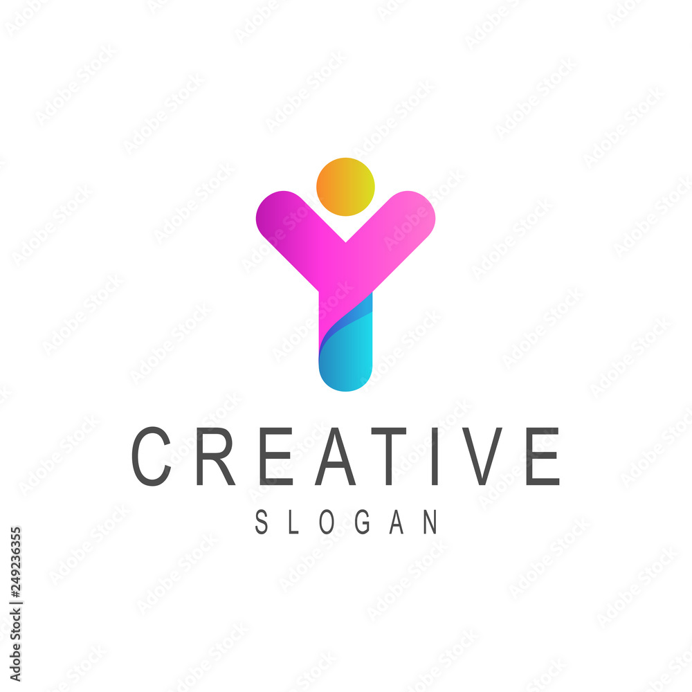 people letter y logo template, young people letter y logo people letter y logo template, young people letter y logo
