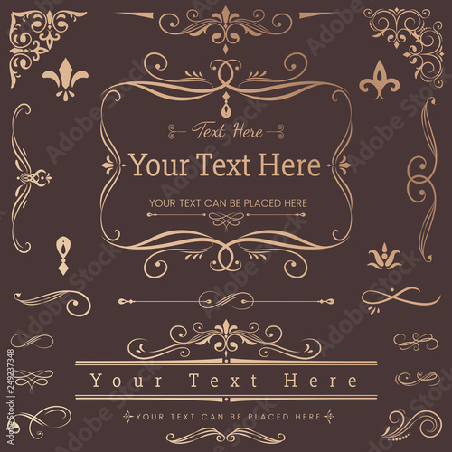 Vintage ornamental design elements