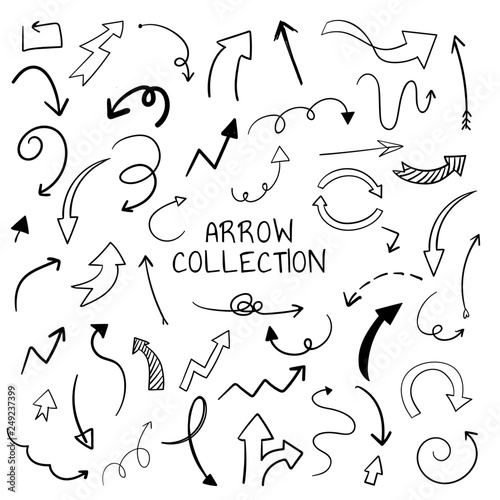 Hand drawn arrow illustration collection