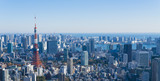 東京都市風景　東京タワー　晴海　豊洲　お台場方面　