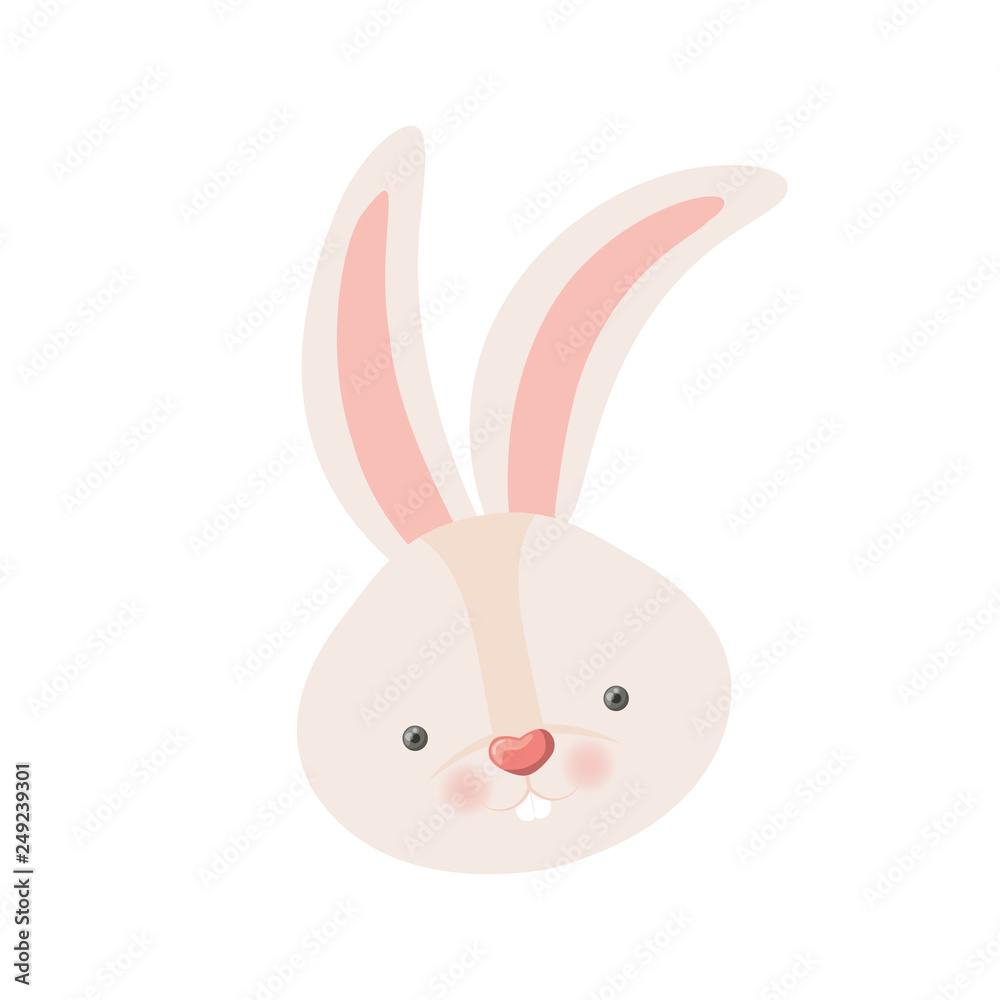 rabbit head isolated icon