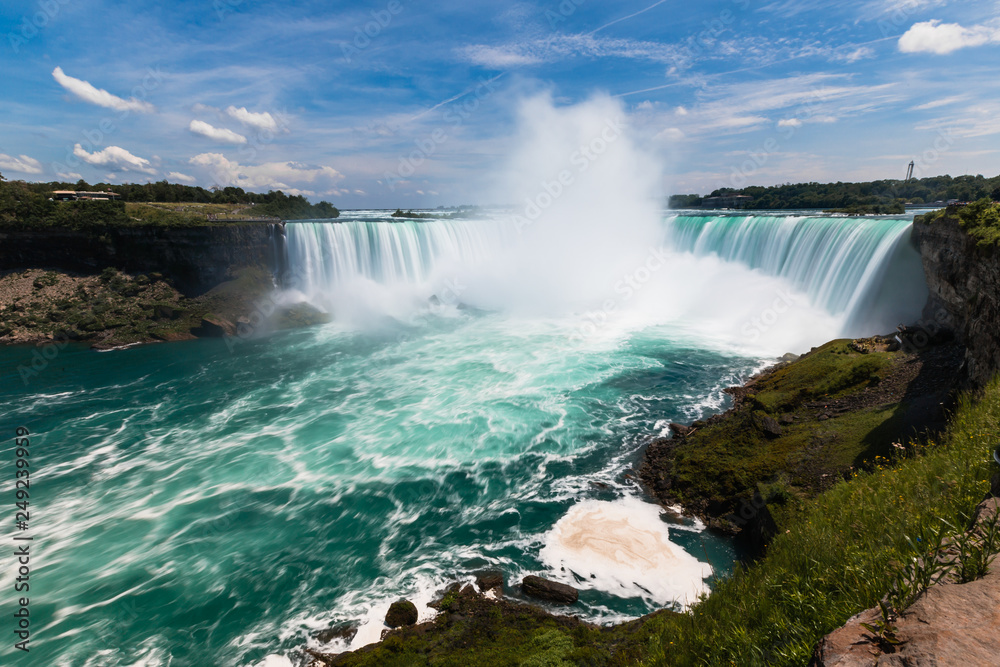 Niagara Falls on a clear sunny day. Niagara, Canada Niagara Falls on a clear sunny day. Niagara, Canada