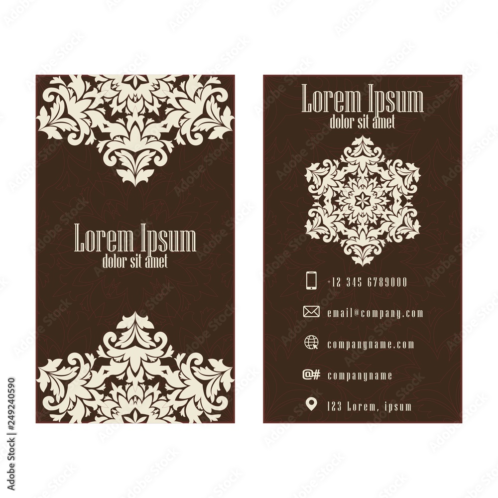 Brown Corporate business or visiting card, professional designer