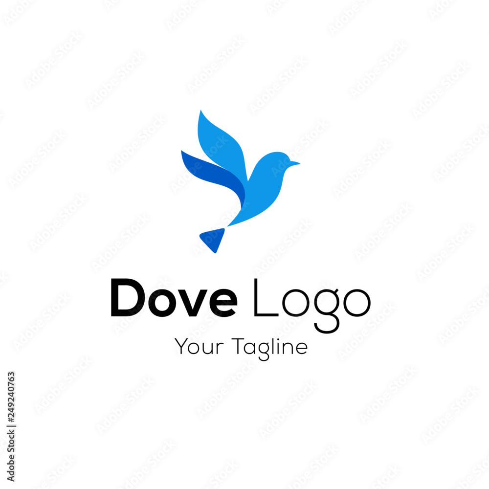 Fototapeta premium Pigeon logo stock vector