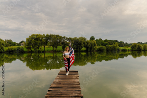 Flag of the USA is a woman. © Oleksandr Masnyi