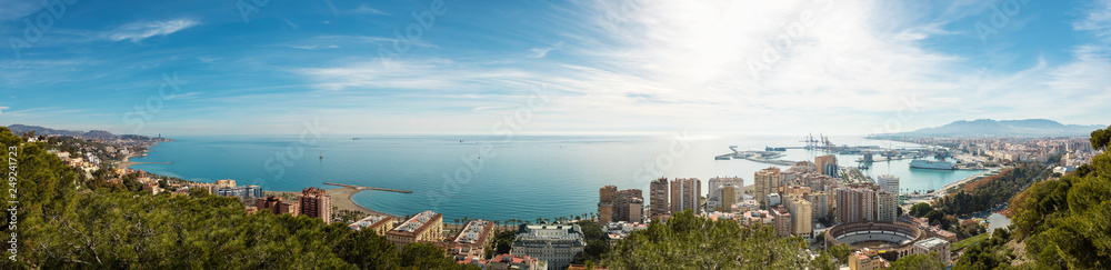 panorama view of Malaga coast