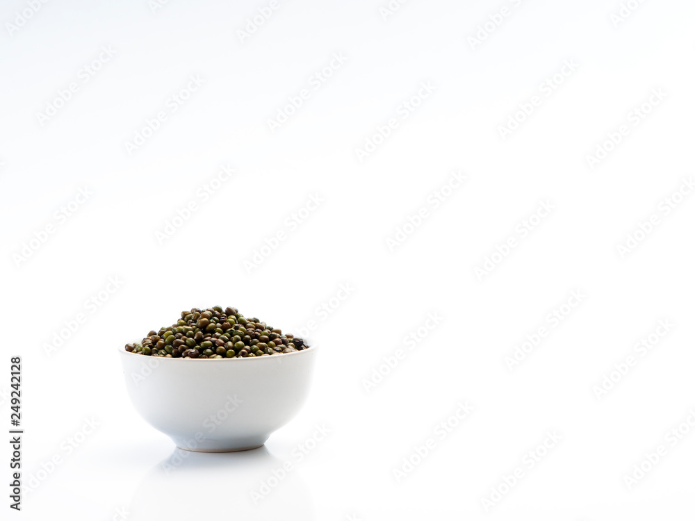 The mung beans in bowl The mung beans in bowl