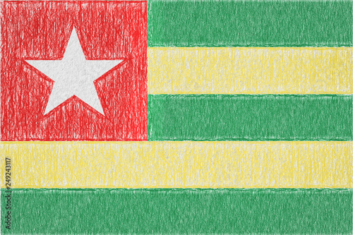 Togo painted flag