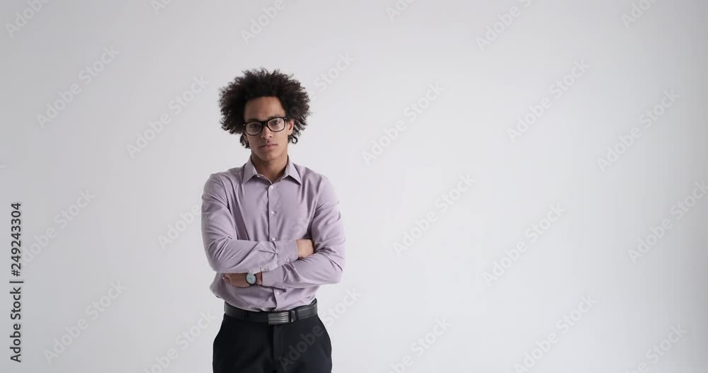 Serious african american businessman with arms crossed Serious african american businessman with arms crossed