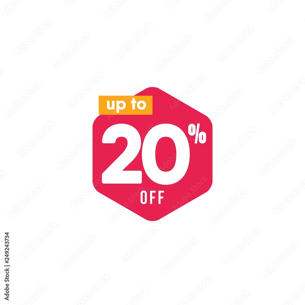 Discount up to 20% off Label Vector Template Design Illustration Discount up to 20% off Label Vector Template Design Illustration