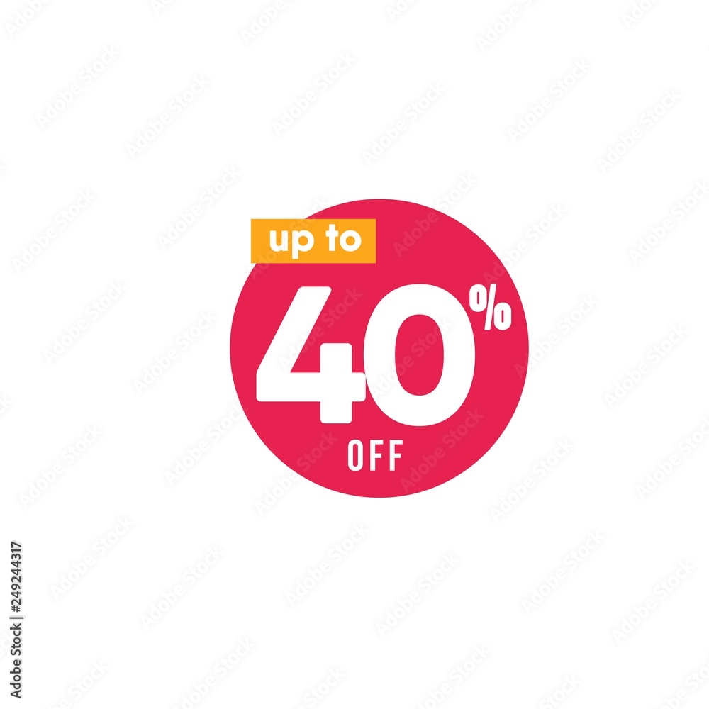 Discount up to 40% off Label Vector Template Design Illustration Discount up to 40% off Label Vector Template Design Illustration