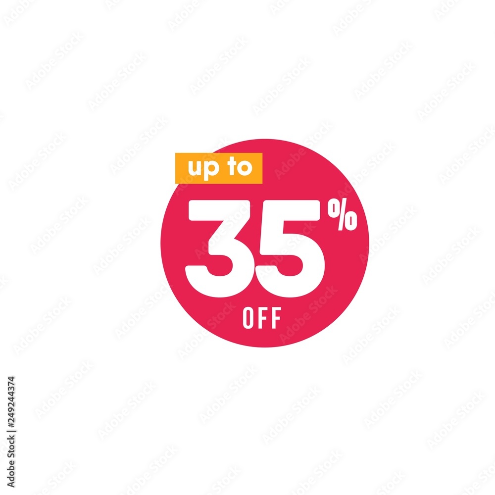 Discount up to 35% off Label Vector Template Design Illustration Discount up to 35% off Label Vector Template Design Illustration