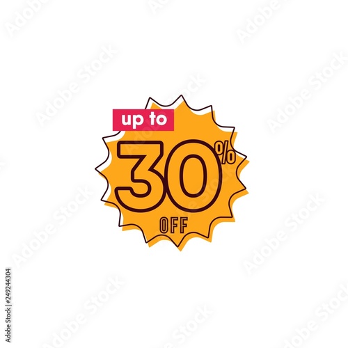 Discount up to 30% off Label Vector Template Design Illustration