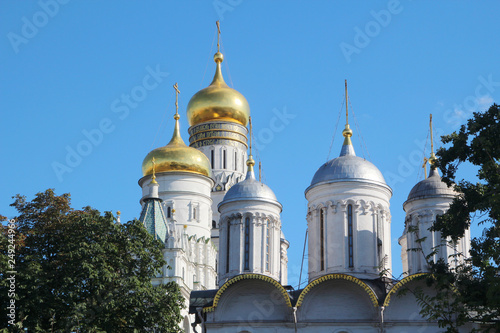 Cupolas of Cathedrals in Moscow Kremlin