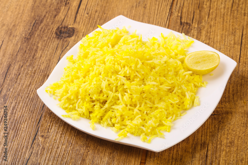 Yellow rice with lime Yellow rice with lime