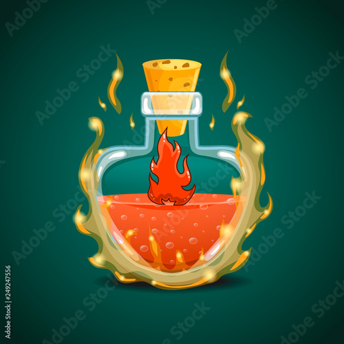 Big set of flasks with different poisons