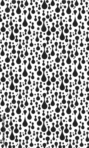 Lava Blob seamless pattern bw