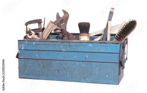 Konstfotografi Old toolbox filled with vintage tools