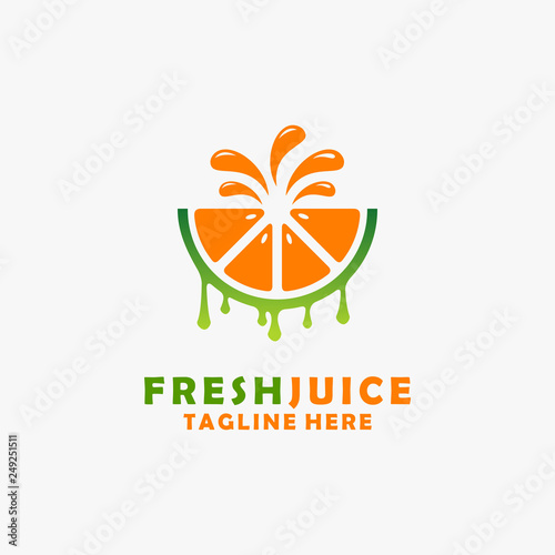 Orange juice logo design