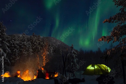 Camping under the aurora