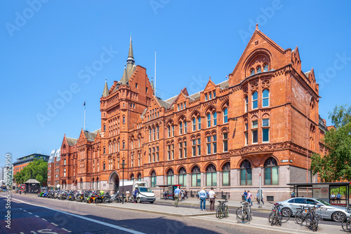 Canvas Print street view of holborn district in london, england
