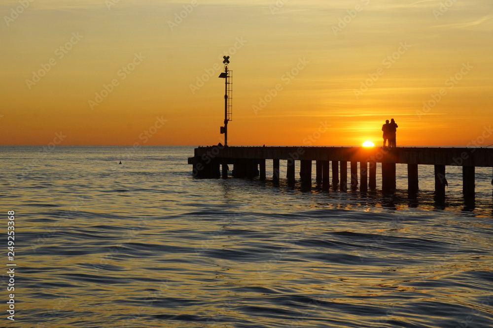 sunset on the pier