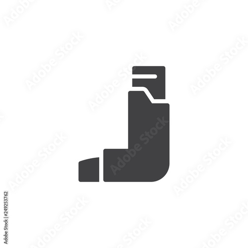 Asthma inhaler vector icon. filled flat sign for mobile concept and web design. Inhalator simple glyph icon. Symbol, logo illustration. Pixel perfect vector graphics